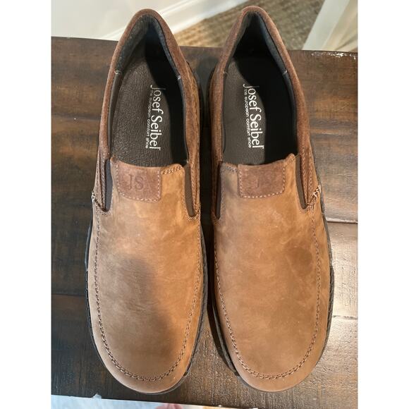 Josef Seibel size 44 US 10.5 men’s brown slip on shoes